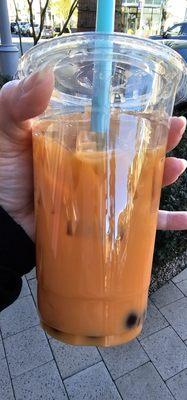 Thai ice tea with Boba