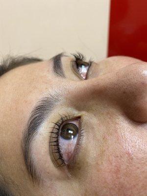 Lash lift and tint