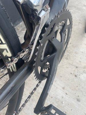 Clean chain and equipment.