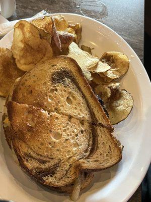 Patty Melt with house made chips