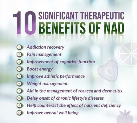 NAD+ is the ULTIMATE infusion therapy to provide optimal wellness and also has anti-aging properties