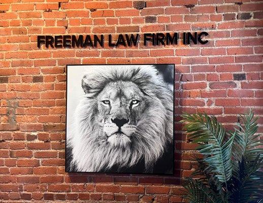 Freeman Law Firm front of office.