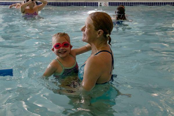 Look at that smile! Play date at the pool