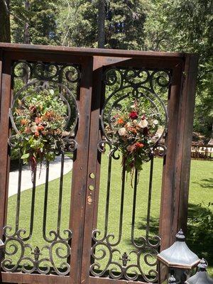 The decorated bridal gate, entrance to the ceremony.