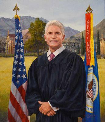 Shane McDonald's oil on linen portrait of a Federal Judge, 2024