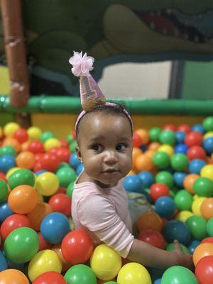 Eden in the ball pit