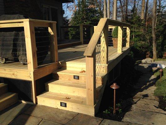 Decks    Pressure Treated Wood Stainless Steel Rails