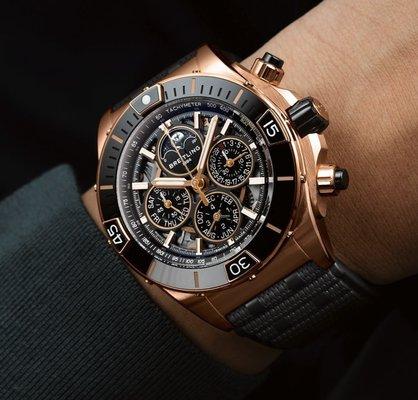 Breitling Red Gold Chronomat - limited-edition 140-year anniversary take on the Super Chronomat features a skeletonized dial.