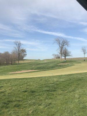 Bunkers now being filled in with grass and Poa annua