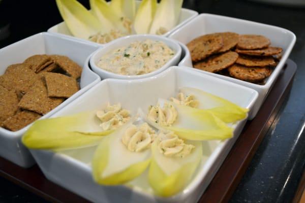 cashew cheese and crackers