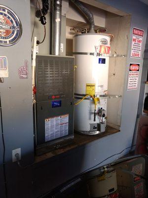 New water heater and furnace