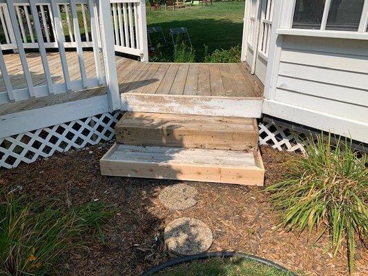 Deck Stair Repair in Pewaukee Wisconsin