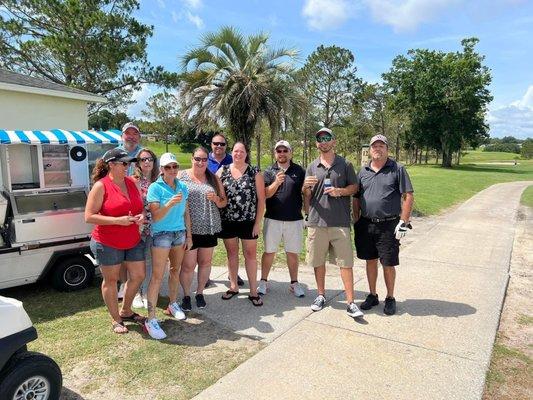 Bar cart on the course