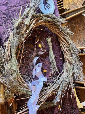 Lavender wreath in the house - beautiful!