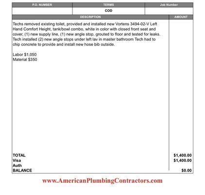 the original "itemized" invoice