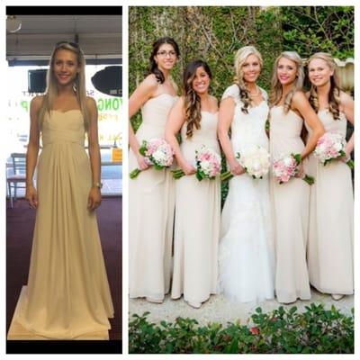 We specialize in wedding gowns and bridesmaids dresses. If you need quality work and you have a restraint on time. Come give us a try.