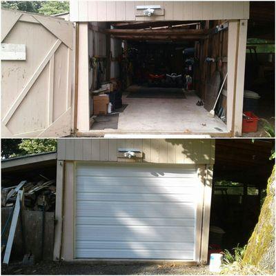 Barn doors to Sectional door