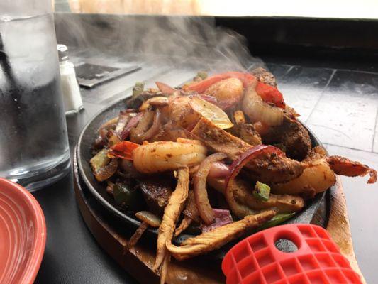 Steaming Fajitas.