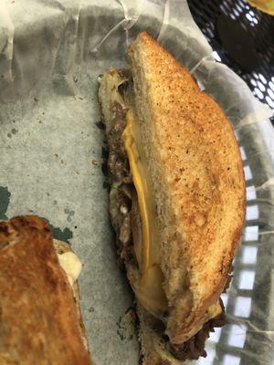 Steak melt. Weird angle, sorry- I had already trashed the first half!