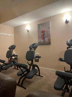 Massage Chairs + clean Private Rooms w/Massage Beds!