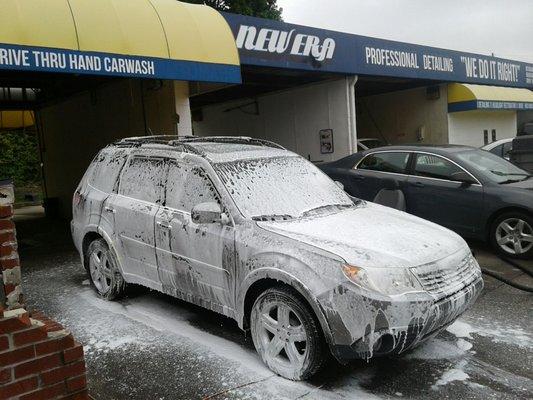 Foam bath and wax