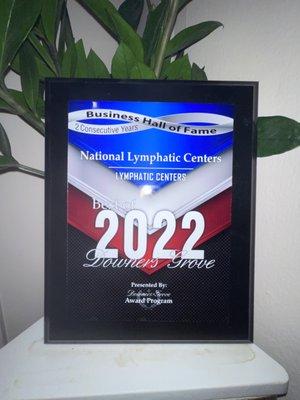 Thank you for awarding NLC Best Lymphatic Center in 2021 & 2022.