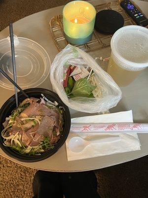 #4 Pho Tai Nam - steak and flank