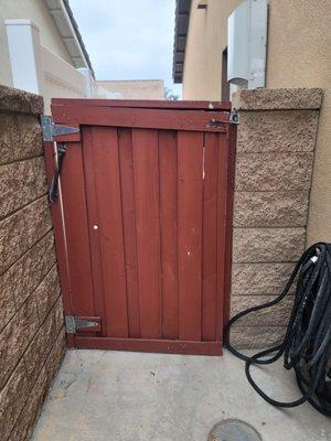 Changed the old wood gate and fence to white vinyl