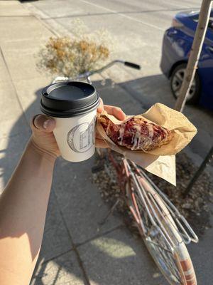 hot dirty chai, lemon raspberry scone