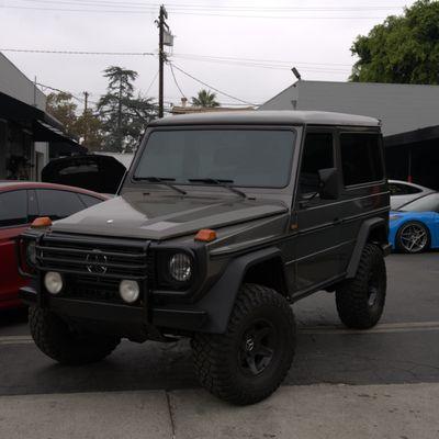 Old School G-Wagon in for Bumper Repair