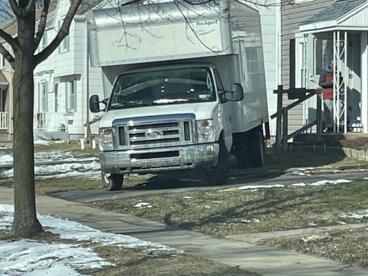 Their Truck on my soft lawn march 8 2022