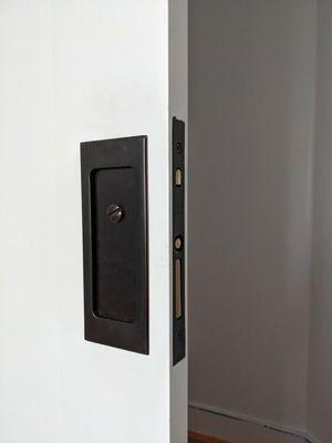 Pocket door lock - pull