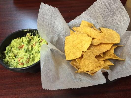 Best guacamole around and chips homemade