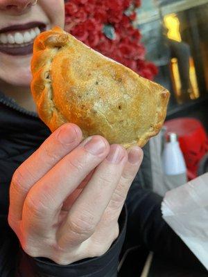 Beef empanada at Bow Market ($4.50, January 2023)