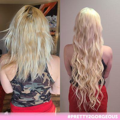 Color and custom 30 inch i-tip extensions