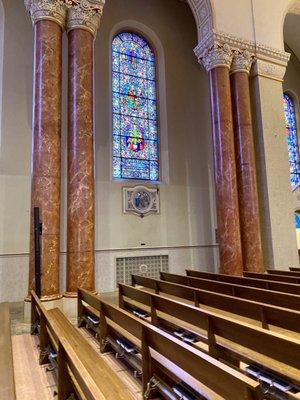 Inside the church