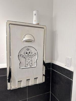 Baby changing station.