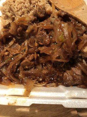 Mongolian Onions, I mean Beef