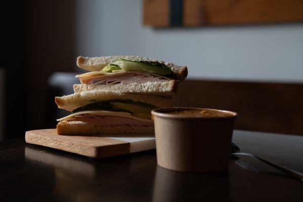 soup and house made sandwiches