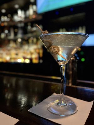 Best Dirty Martini in Greenville (Tito's vodka with blue cheese olives)