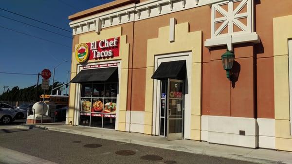 The entrance of the restaurant