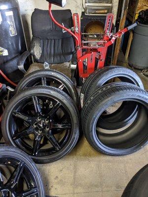 Old and new tires