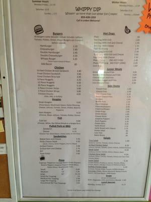 Food menu