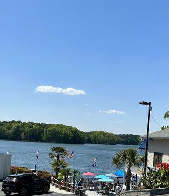 Lake view from parking lot