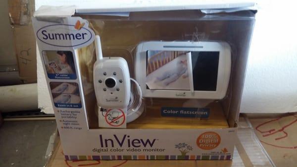 Baby monitor I won for $17 on their auction. It retailed for $100!