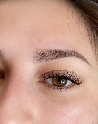 Natural, classic eyelash extensions