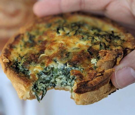 Spinach Quiche, highly recommended savory goodness.