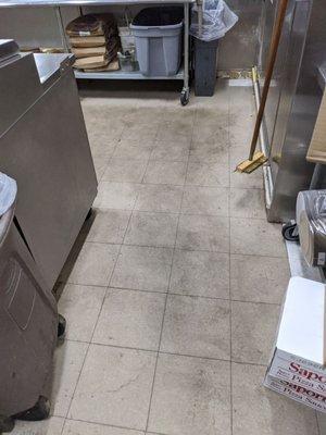 Filthy floors. Yes they use same mop water when they mop for kitchen and dining room