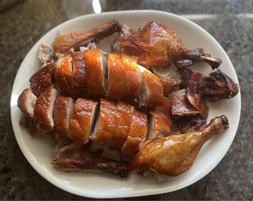 Roast pei pa duck self-chopped