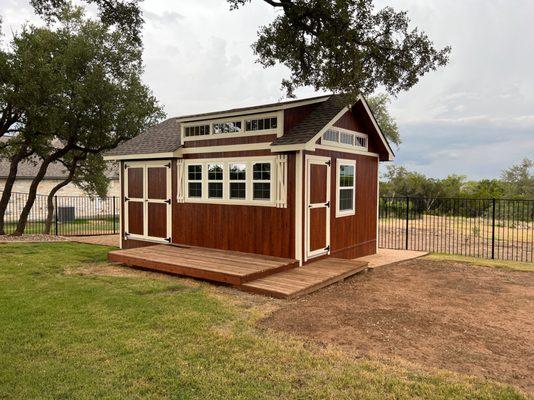 Upgraded Chalet in customer backyard. 2022.